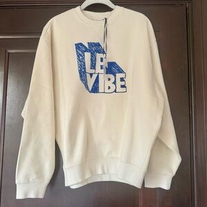 NWT Clare V Le Vibe Oversized Sweatshirt, Size Small